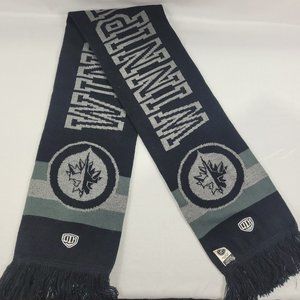 NHL Winnipeg Jets Blackout Winter Scarf Hockey Logo